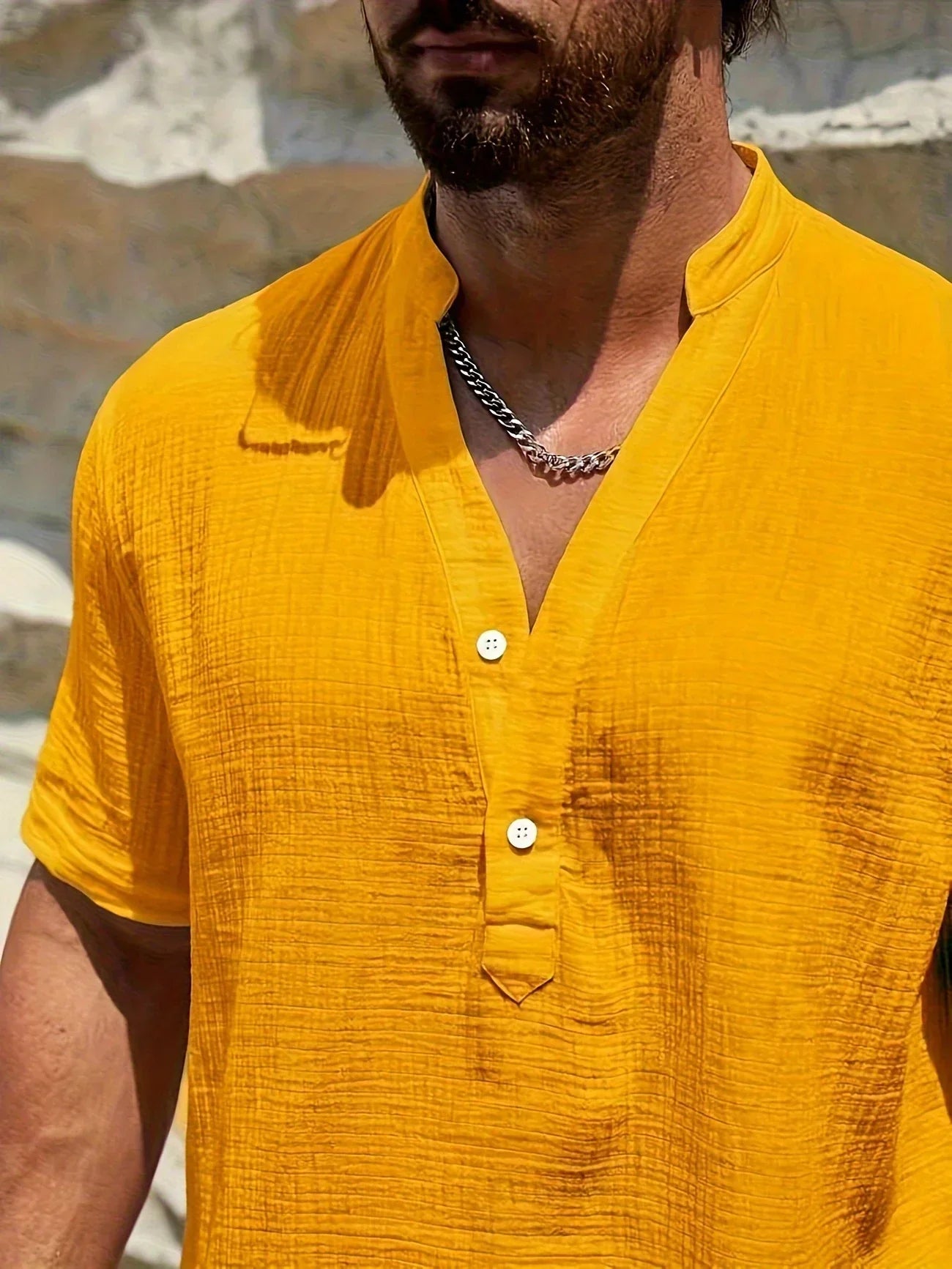 Vantini™ | Camicia estiva elegante con collo alto