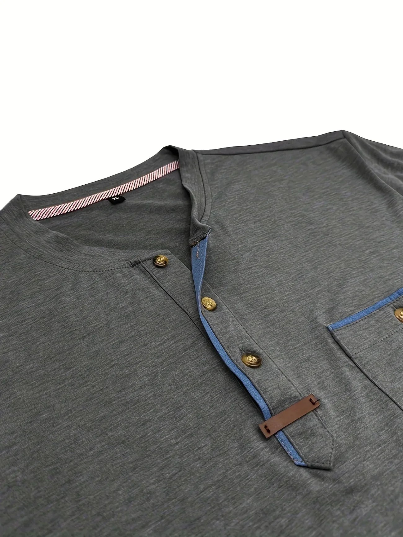 Vantini™ | T-shirt elegante con colletto rotondo e tasca