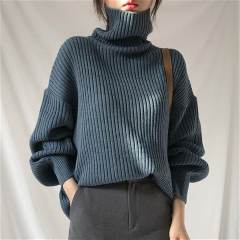 Vantini™ | Pullover di lusso con colletto alto e maniche a palloncino