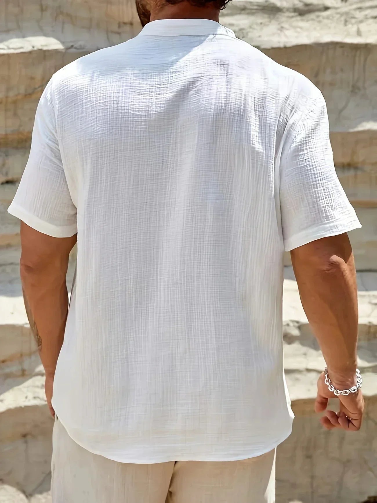 Vantini™ | Camicia estiva elegante con collo alto