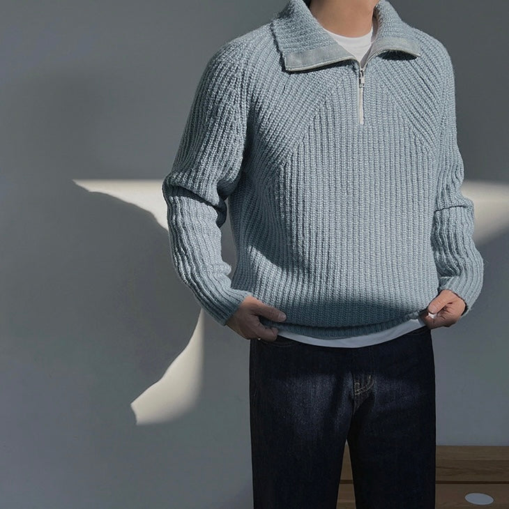 Vantini™ | Pullover Azure a quarti di zip.