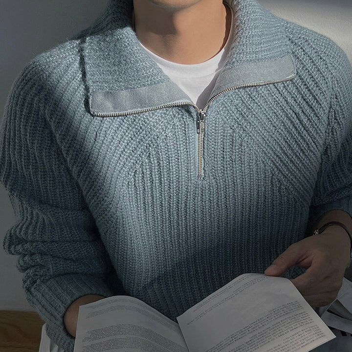 Vantini™ | Pullover Azure a quarti di zip.