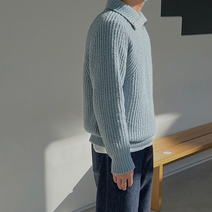 Vantini™ | Pullover Azure a quarti di zip.