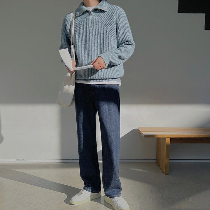 Vantini™ | Pullover Azure a quarti di zip.
