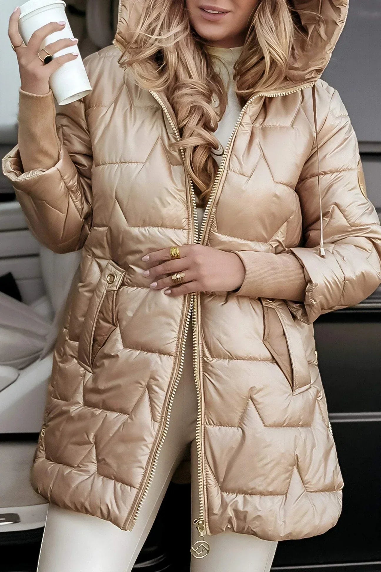 Vantini™ | Cappotto invernale elegante con cappuccio e imbottitura